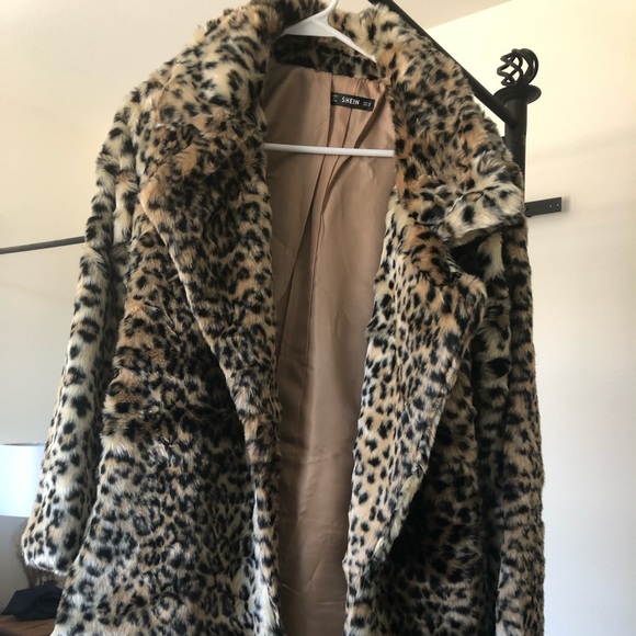 Jackets & Blazers - Leopard Print Faux Fur Coat